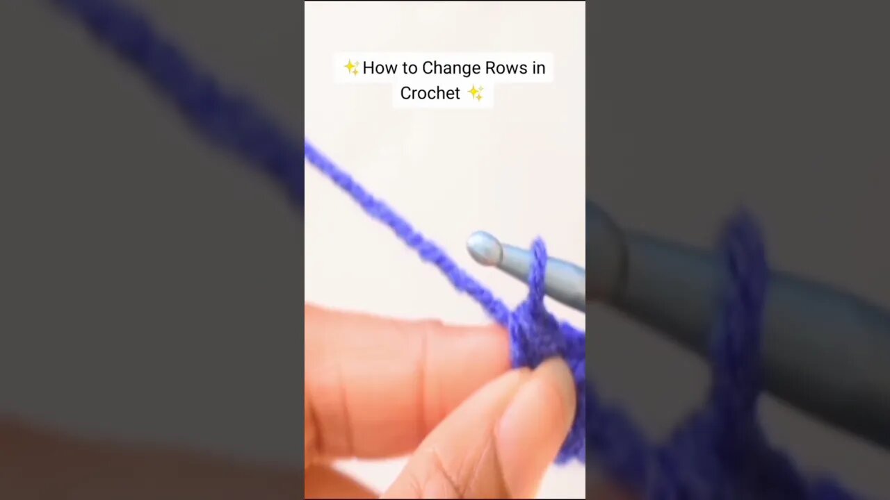 How to Change Rows In Crochet #crochet #crochettutorial #howtocrochet #shorts