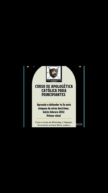 Curso de Apologética Católica supervisado por el Padre Luis Toro. Enlace en la descripción 👇👇👇
