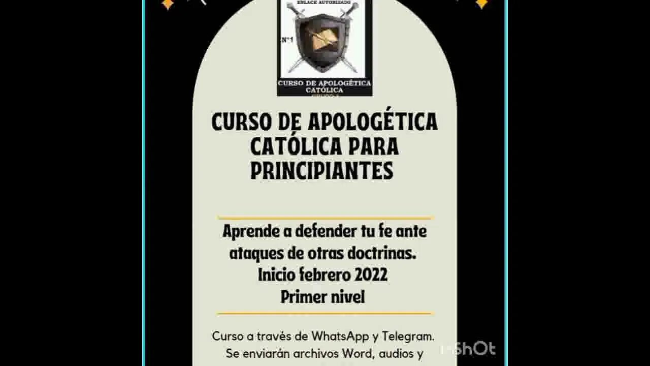 Curso de Apologética Católica supervisado por el Padre Luis Toro. Enlace en la descripción 👇👇👇