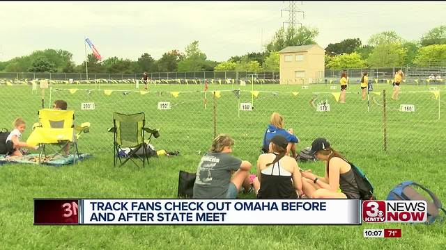 Track fans check out Omaha before and after state meet