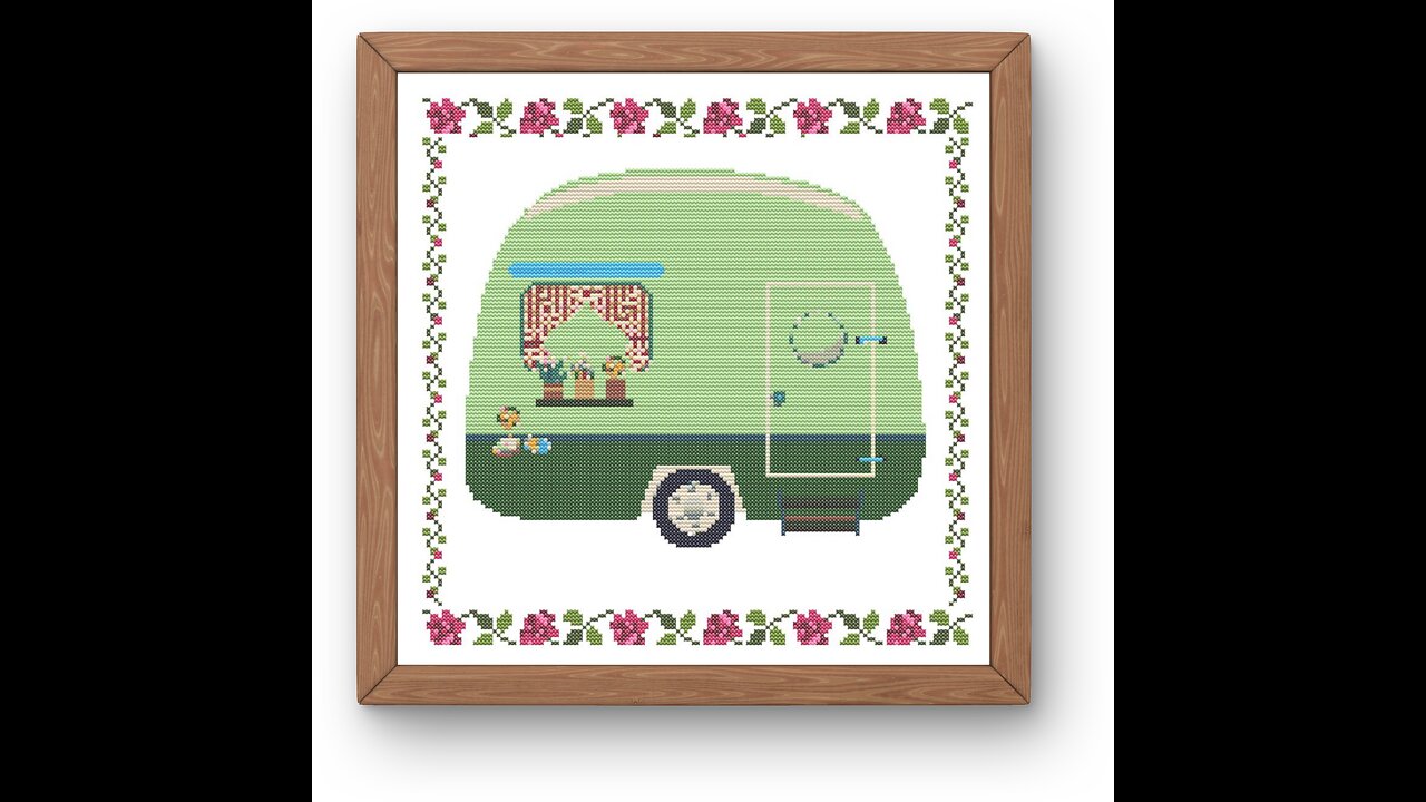 COSY CARAVAN Cross Stitch Pattern by Welovit | welovit.net | #welovit