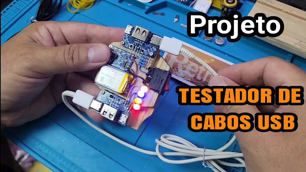 Testador de cabos USB - DIY Faça você mesmo -Tutorial