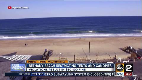 Bethany Beach restricting tents and canopies