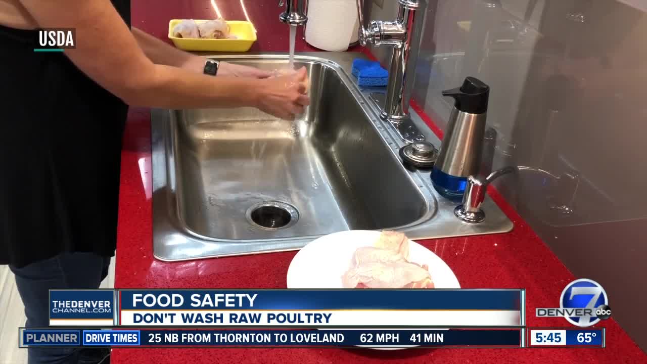 Don't wash raw poultry