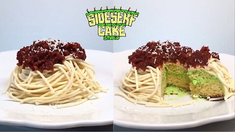 How to make a realistic spaghetti cake