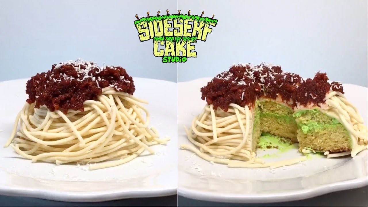 How to make a realistic spaghetti cake