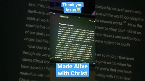 Made Alive with Christ Jesus!!! #bornagain #jesussaves #salvation #grace #mercy #God #repent #love