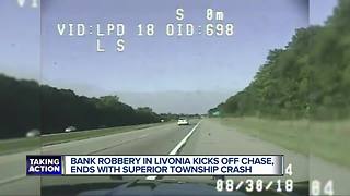 Bank robbery in Livonia kicks off chase