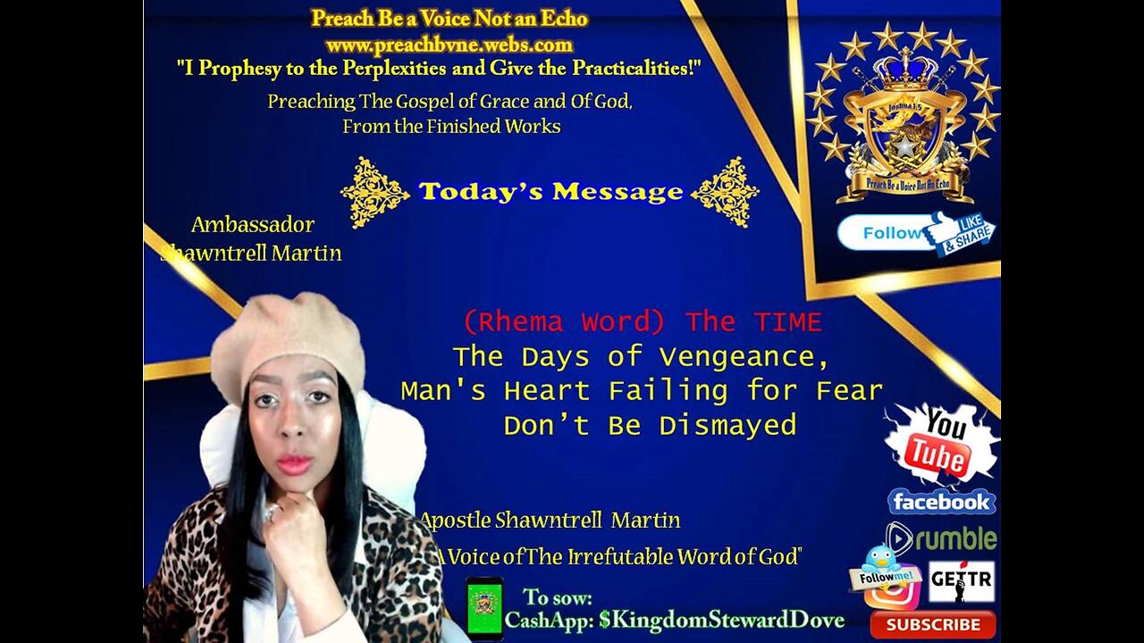 (Rhema Word)The Days of Vengeance, Man's Heart Failing for Fear- Don’t Be Dismayed