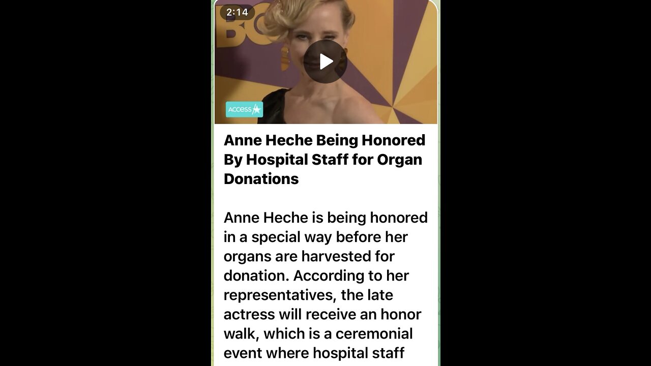 Anne Heche Murdered?