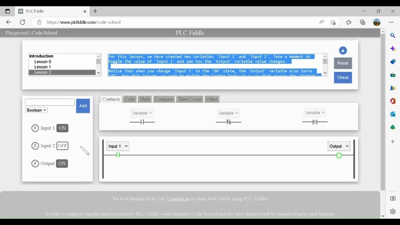 Learn PLC Ladder programming Lesson Two