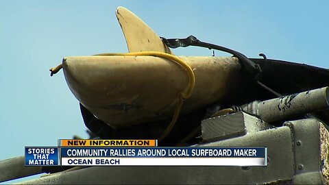 Community rallies around surfboard maker