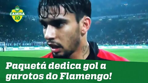 LINDO! Paquetá dedica 1º gol no Milan a garotos do Flamengo!