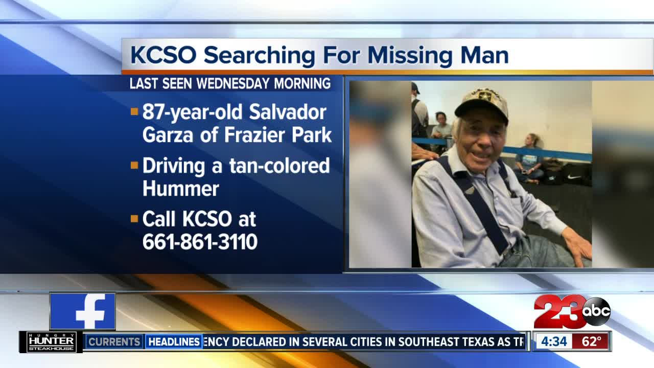 Kern County Sheriff's Office searching for missing elderly man suffering from dementia