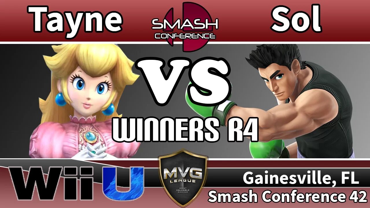 Tayne (Peach) vs. MVG|Sol (Little Mac) - SSB4 Winners R4 - Smash Conference 42