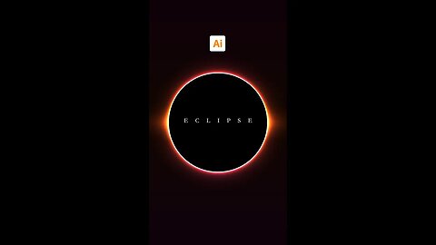 How To Create Vector Eclipse Adobe Illustrator Tutorial #Shorts #adobeillustrator