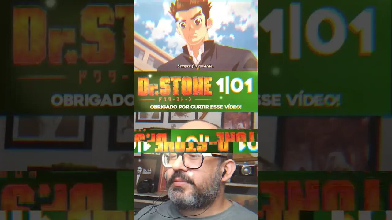 DR STONE: NÃO DEU TEMPO NEM DE ABATER O SOLDADO.🤣 #reaction #anime