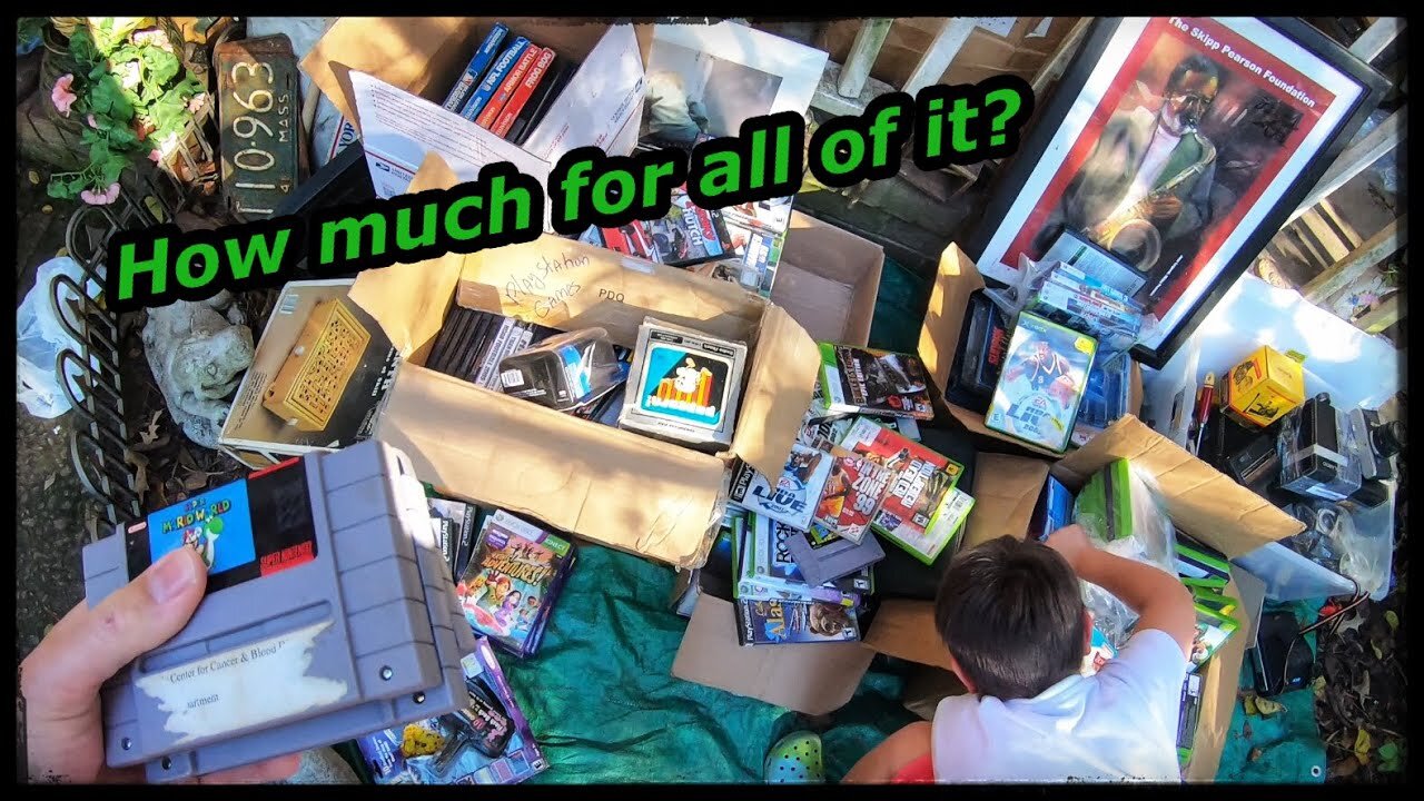 We Found A YardSale With Piles of Games (Live Video Game Hunting)