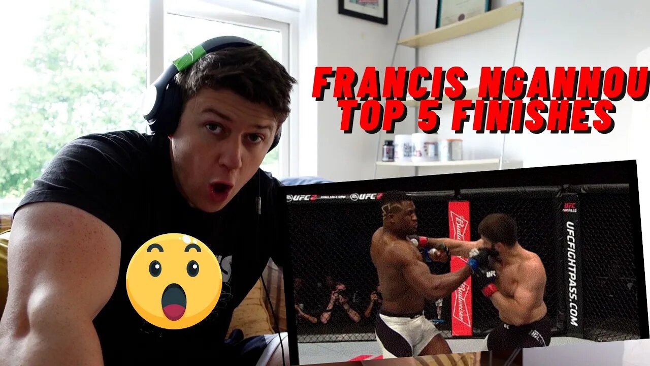 Francis Ngannou Top 5 Finishes((INSANE IRISH REACTION!!))