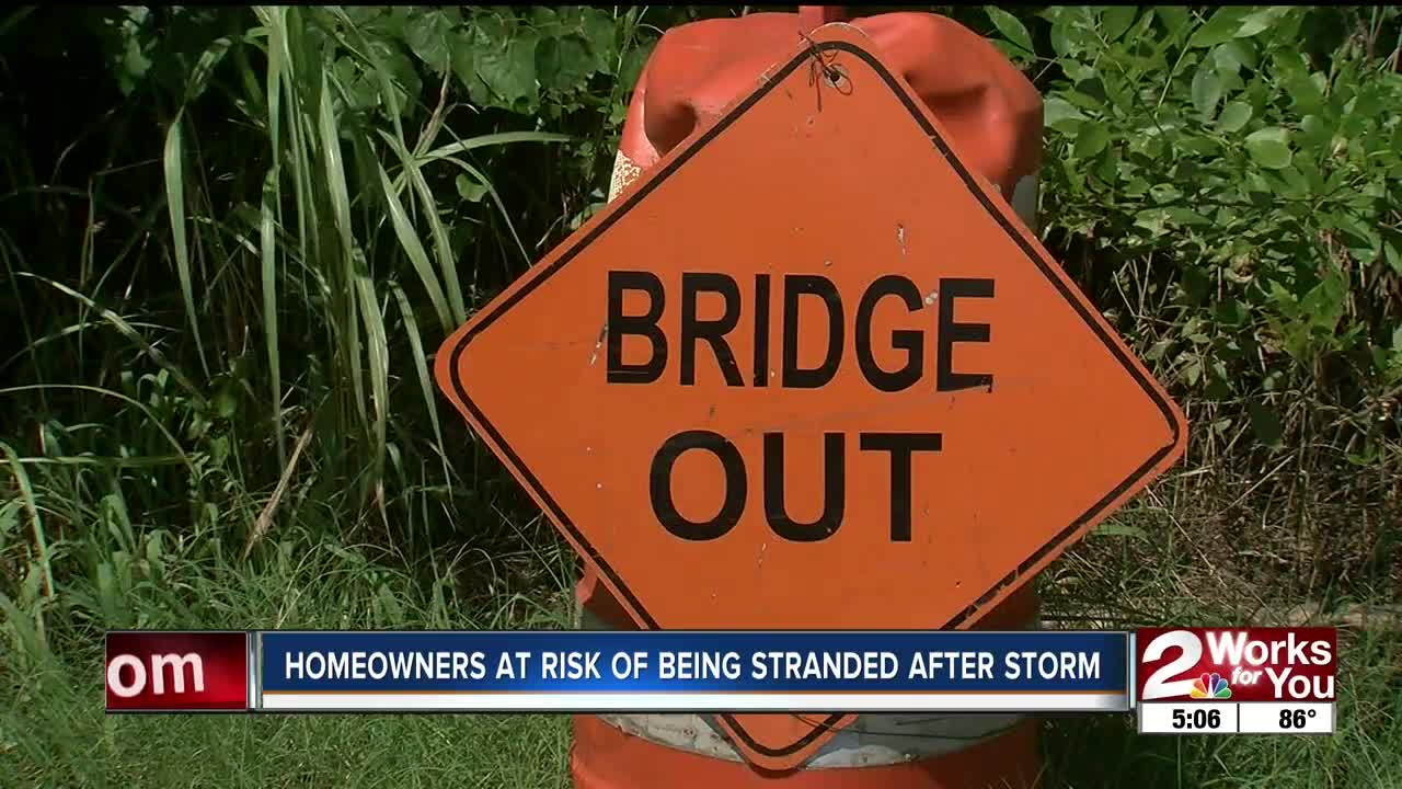 Homeowners at risk of being stranded after storm