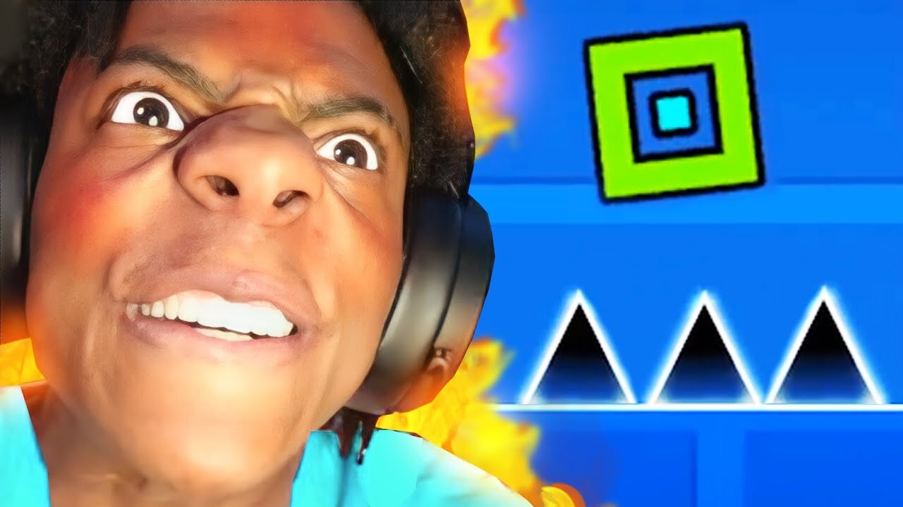 Speed Attempts The 'Hardest' Geometry Dash Level.. 😂