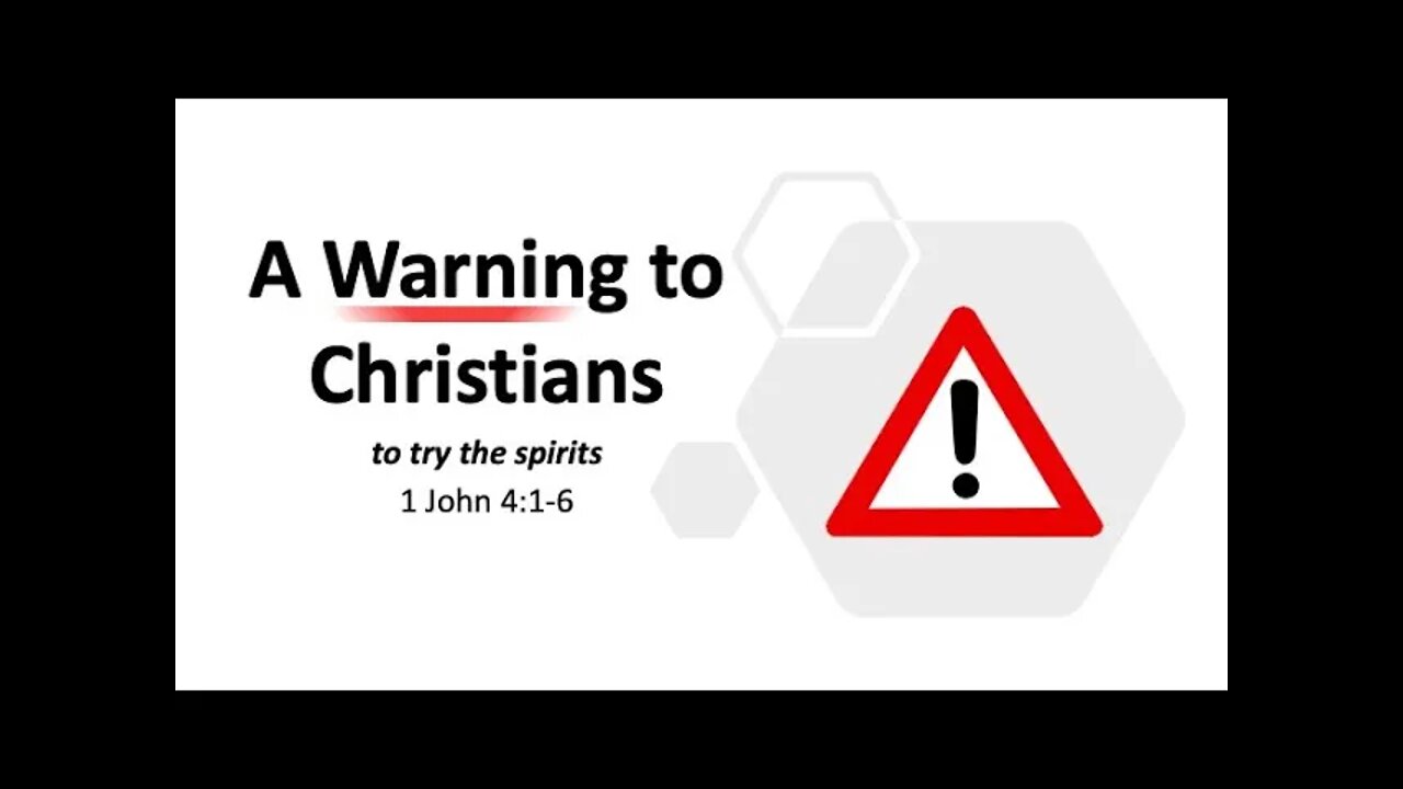 A Warning for Christians