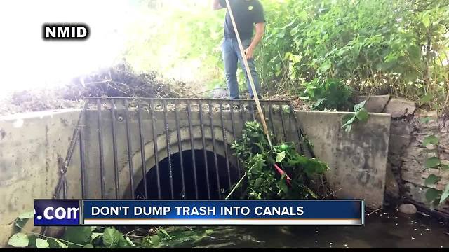 Don't dump trash into canals