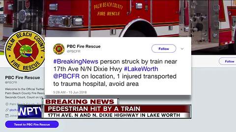 Person struck by train