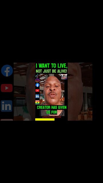I WANT TO LIVE, NOT JUST BE ALIVE! | LANCESCURV.com