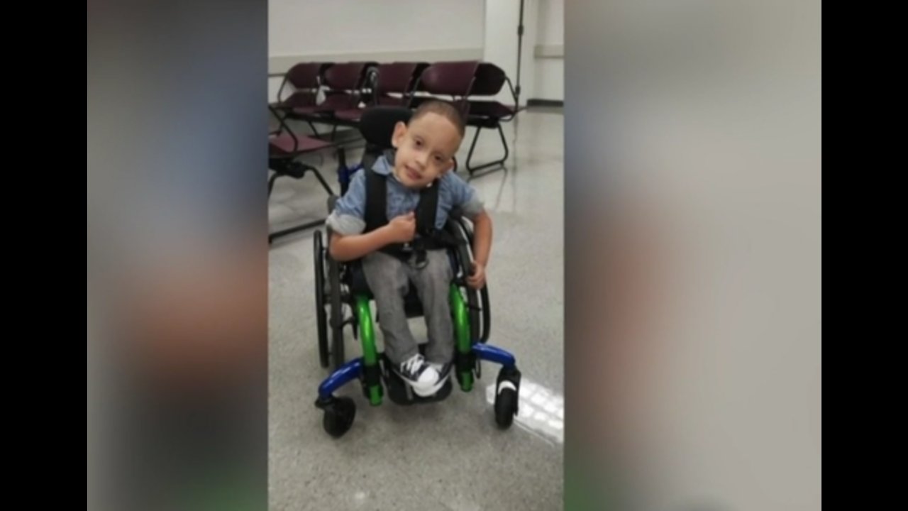 Have you seen this little boy's wheelchair?