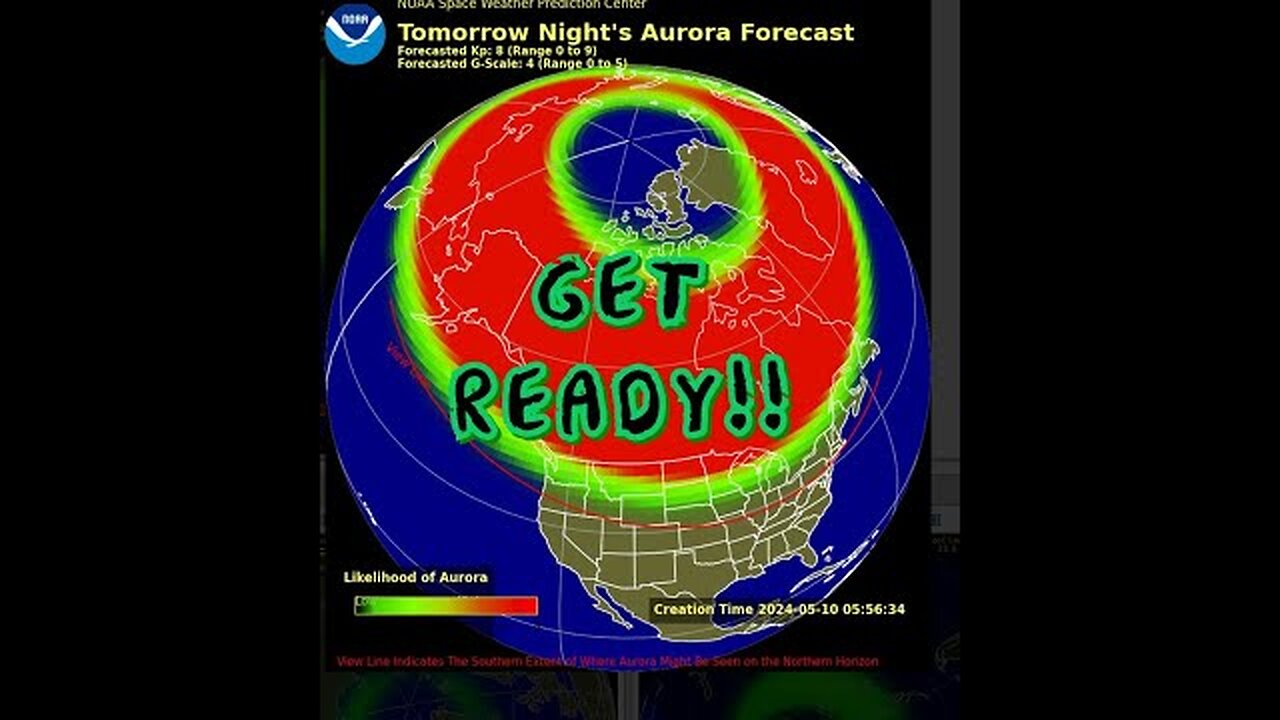 Don't miss it! Friday Night Aurora Forecast looks Promising! Earthquake update. Thursday night 5/9