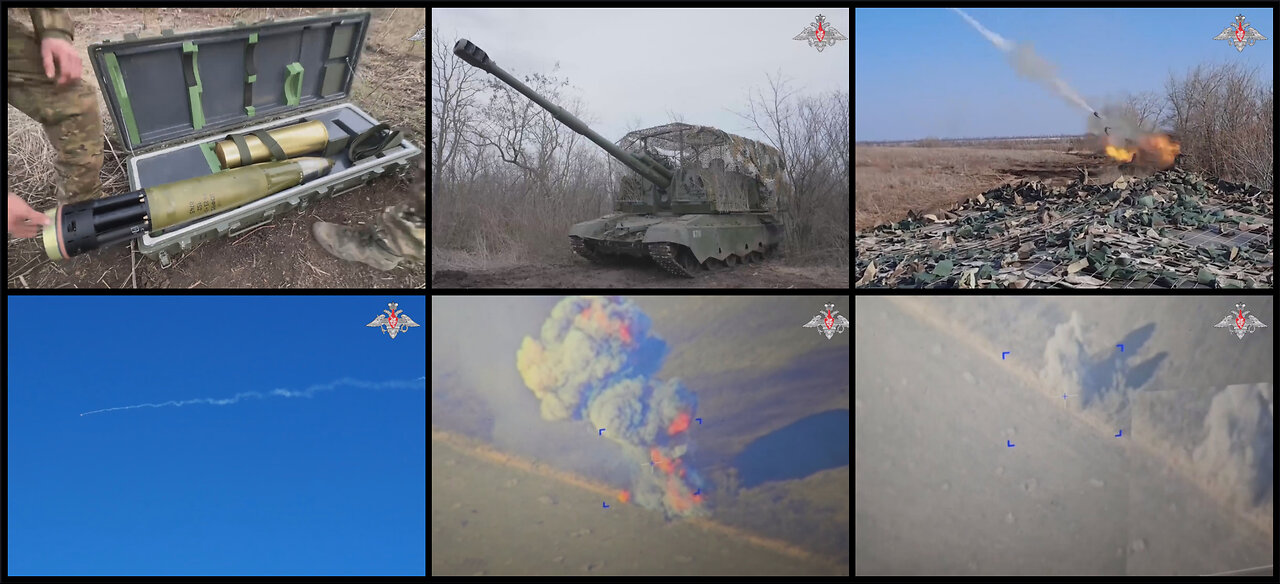 Avdiivka area: Russian Krasnopol M2 guided artillery shell in action