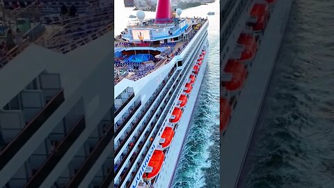 Carnival Conquest sailing at sunset 🌅 🛳️ #carnivalcruise #shorts