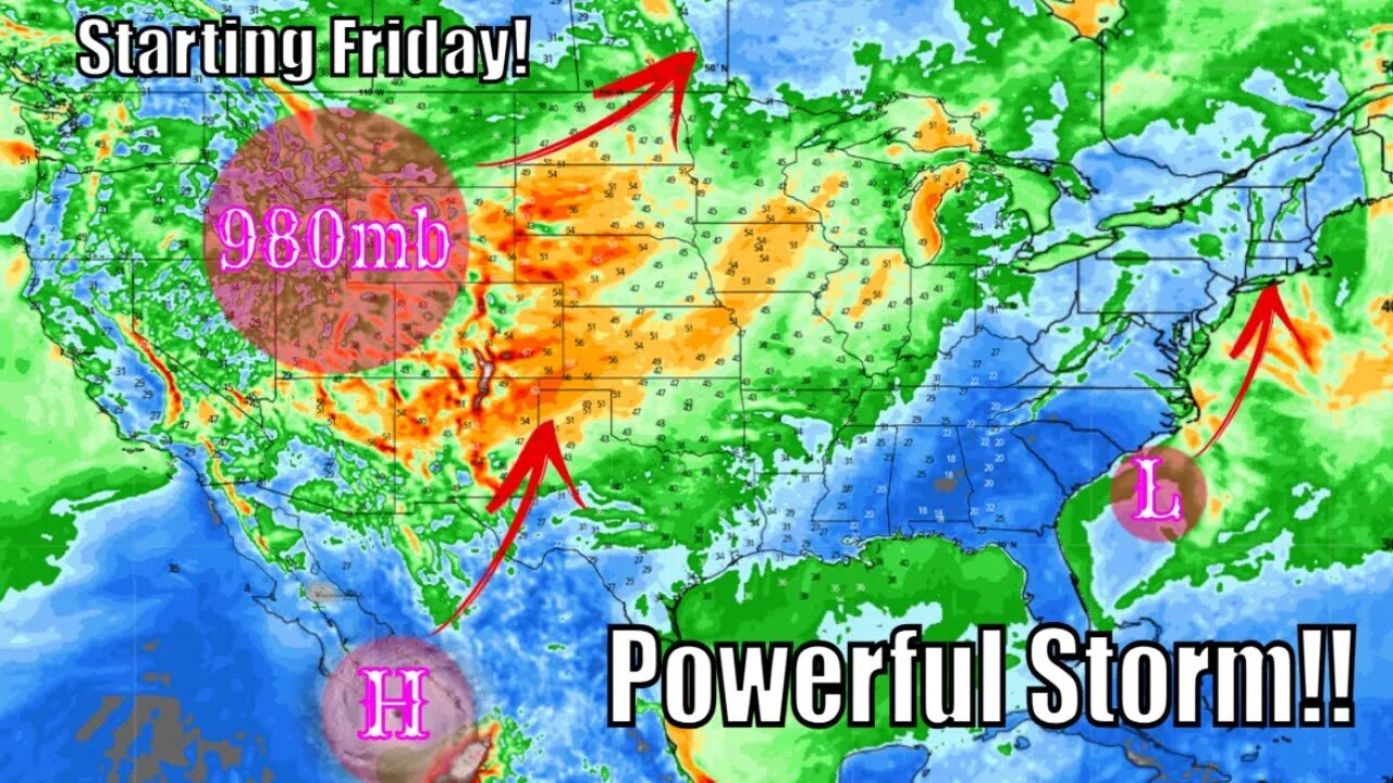 Powerful Storm Bringing Blizzards, Damaging Winds, Heavy Snow & Large Hail! - The WeatherMan Plus