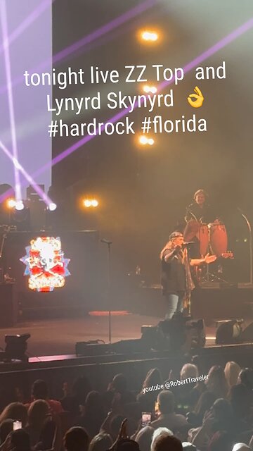 tonight live ZZ Top and Lynyrd Skynyrd #zztop #hardrockhollywood 👌
