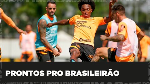 Timão faz último treino e viaja para estreia no Brasileirão