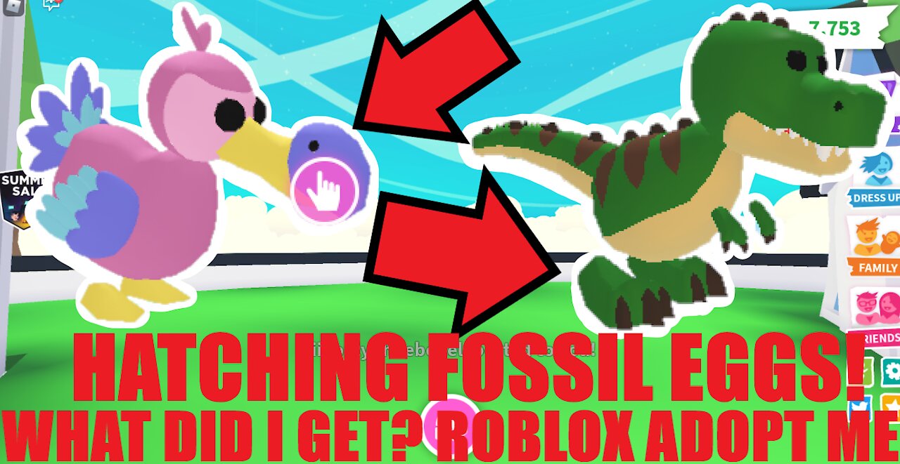 HATCHING FOSSIL EGGS!! I GOT A LEGENDARY! Roblox Adopt Me