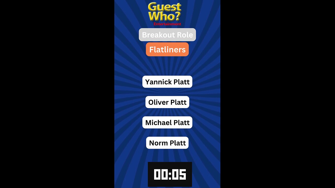 Guest This Actor #116 Like A Quick Quiz? | Flatliners