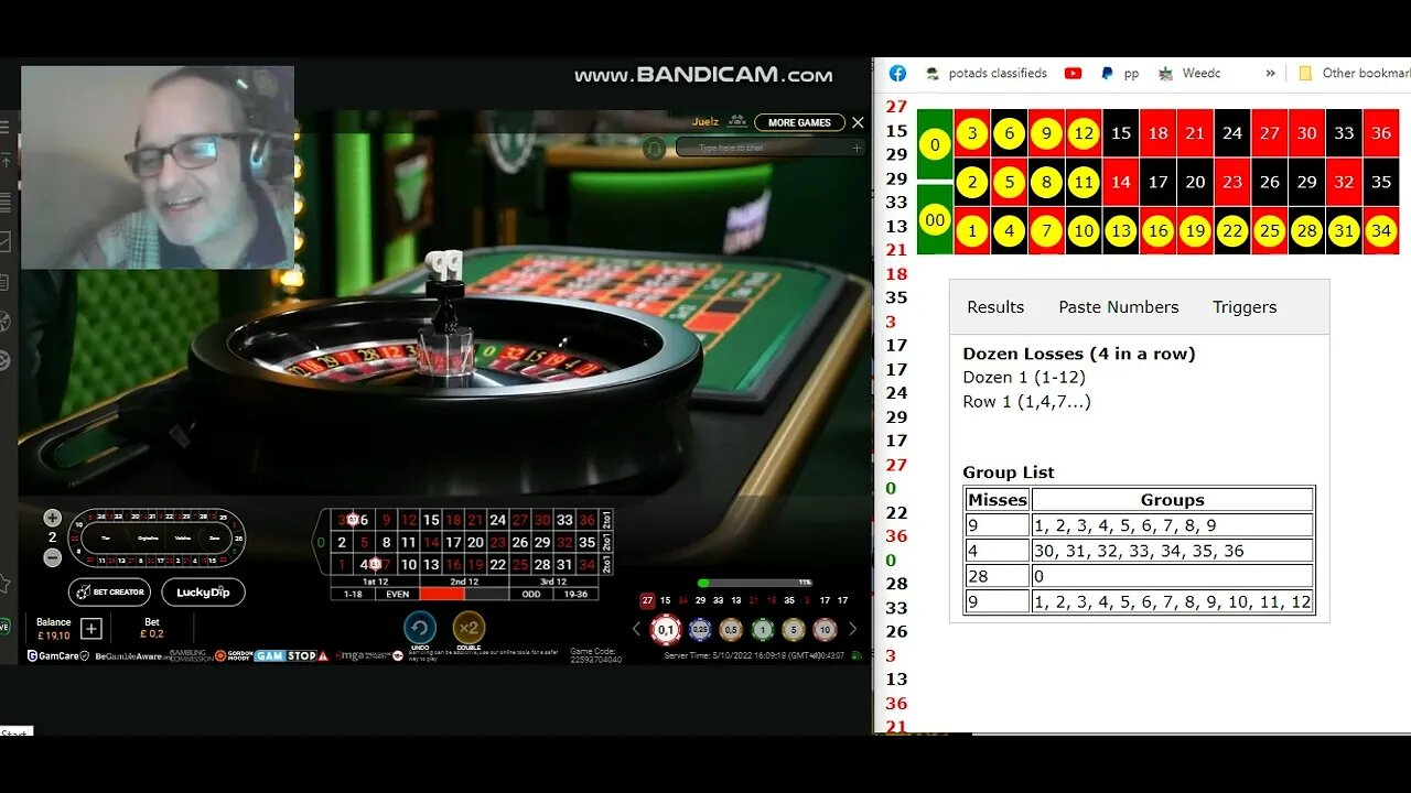 Live online roulette with lagging !!! ................ Part 2 next :/