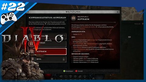 Diablo 4 Ep. 22 | Druide HC 53+ | Weltstufe 3 freischalten: Kathedrale des Lichts und Dungeons