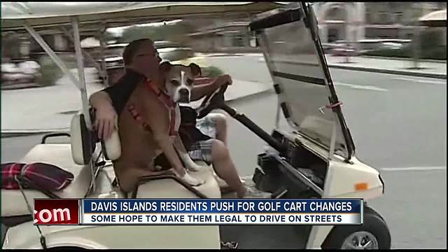 Residents petition to drive golf carts legally on Davis Islands streets