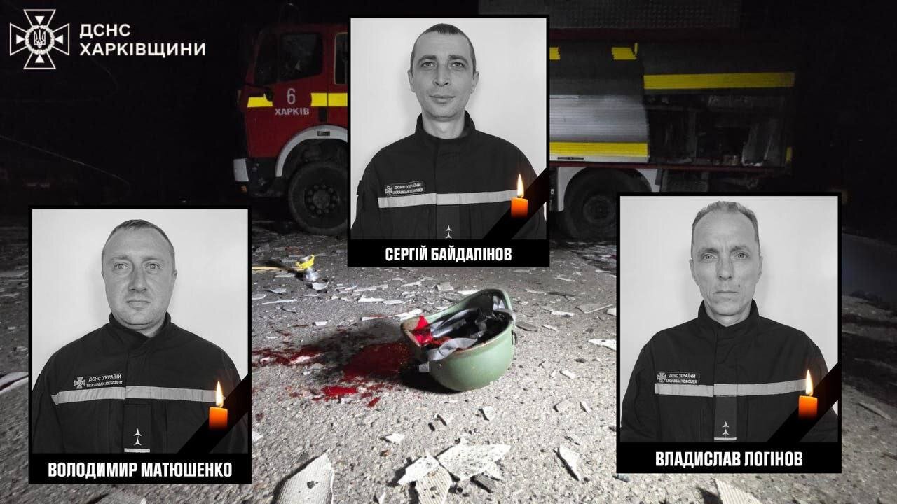 💔🕯️ Kharkiv rescuers who were cynically killed by Russian terrorists today. A