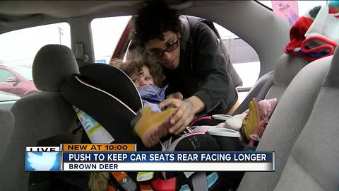 Don't make the flip: Local doctors, firefighters say wait to turn your child's car seat