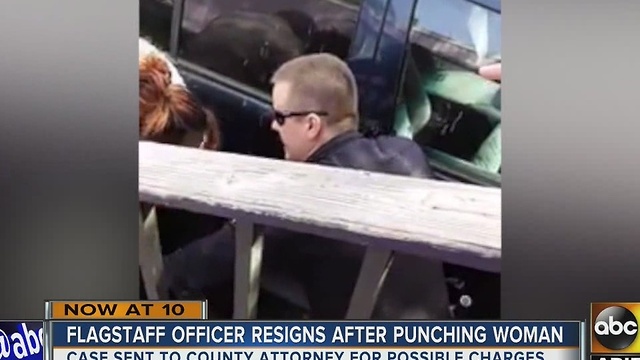 Flagstaff officer caught punching woman in face resigns before termination