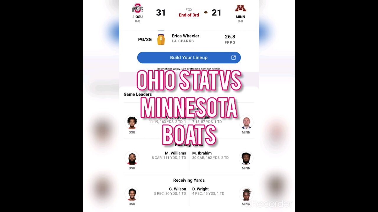 OHIO STATE VS MINNISOTA