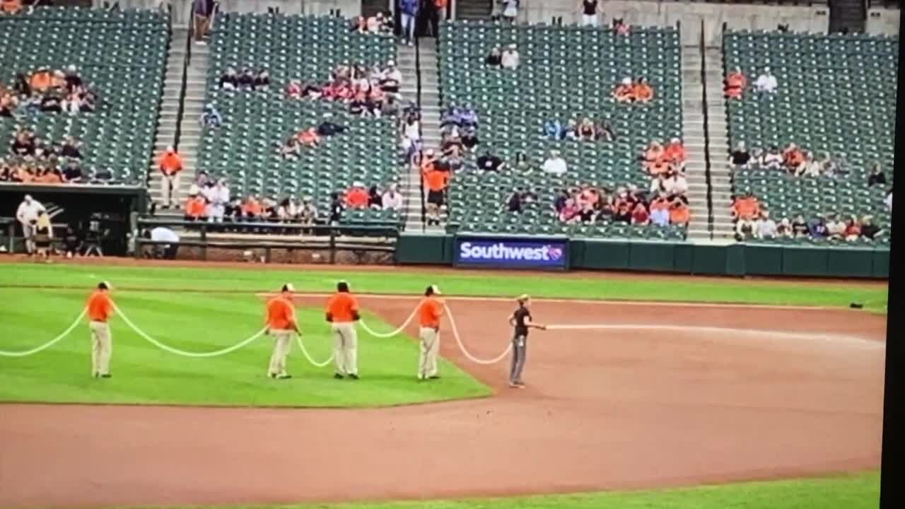 Getting the field ready for opening day