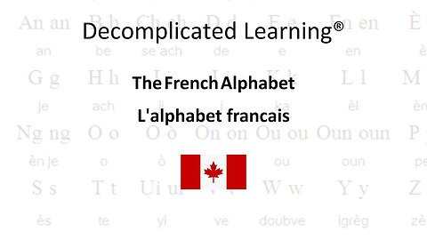 Learn The French Alphabet