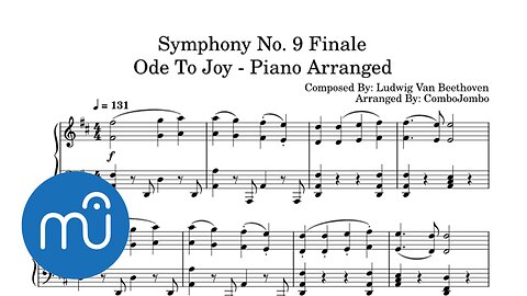 Symphony No. 9 (Ode to Joy) Finale - Piano Arranged