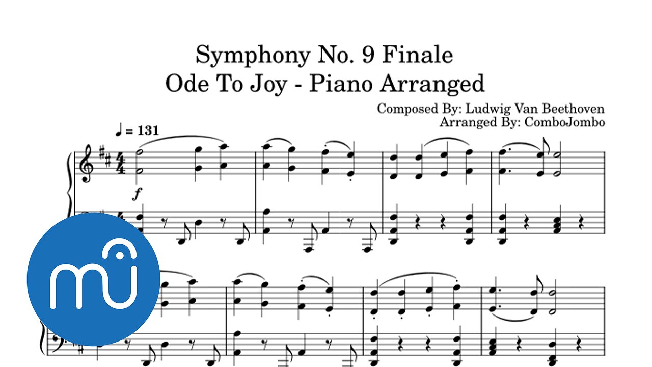 Symphony No. 9 (Ode to Joy) Finale - Piano Arranged
