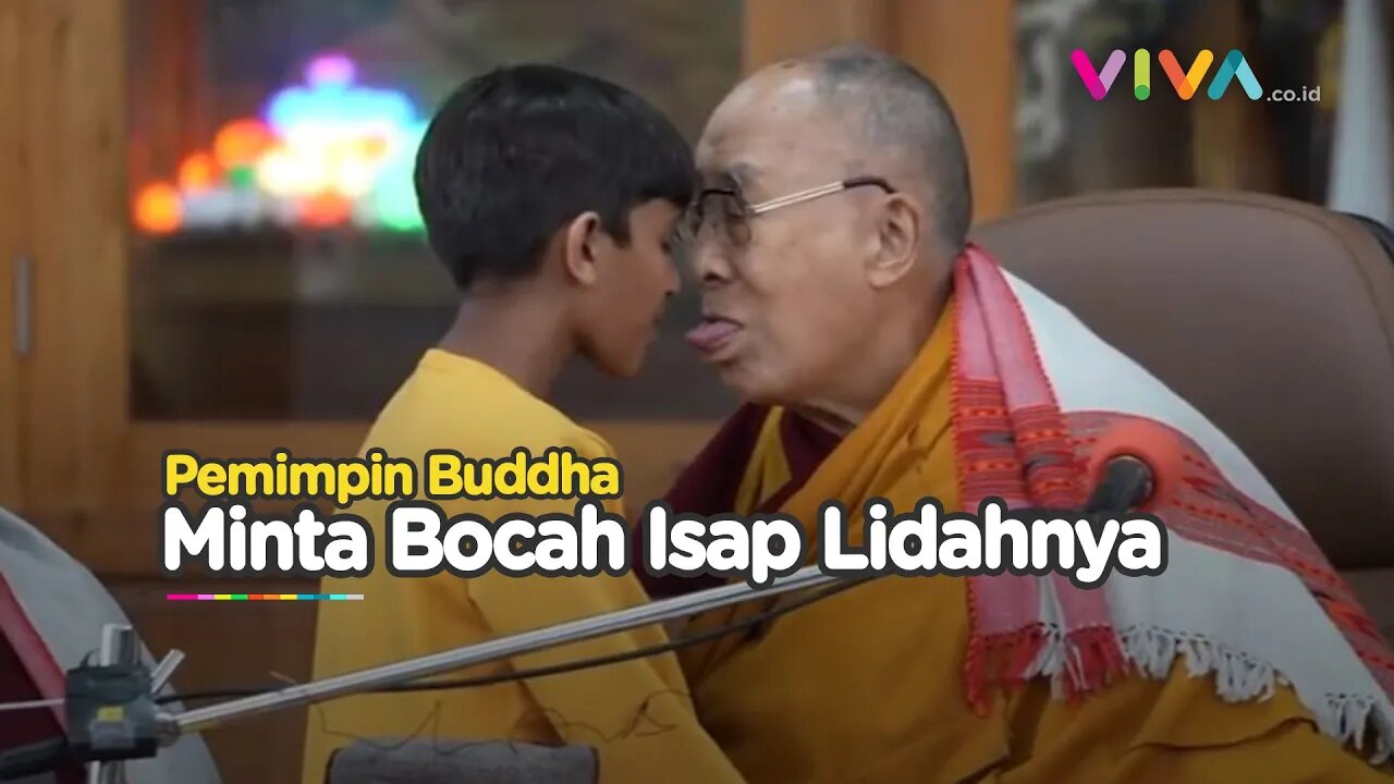 VIDEO Dalai Lama Minta Bocah Kecup dan Isap Lidah
